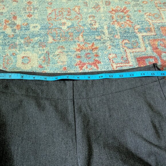 Talbots Heritage Dress Pants Women's 8 Petite Dark Gray Straight Leg Side Zip - Picture 10 of 13
